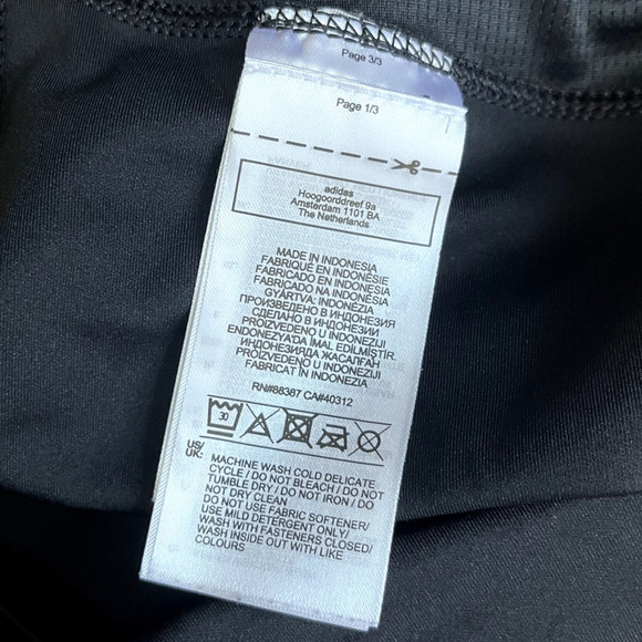 Women's Black Mesh Adidas Running Capris M - Picture 6 of 6